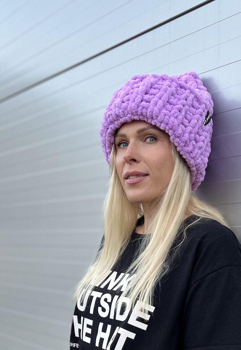 PUFFY BIG HAT | purple