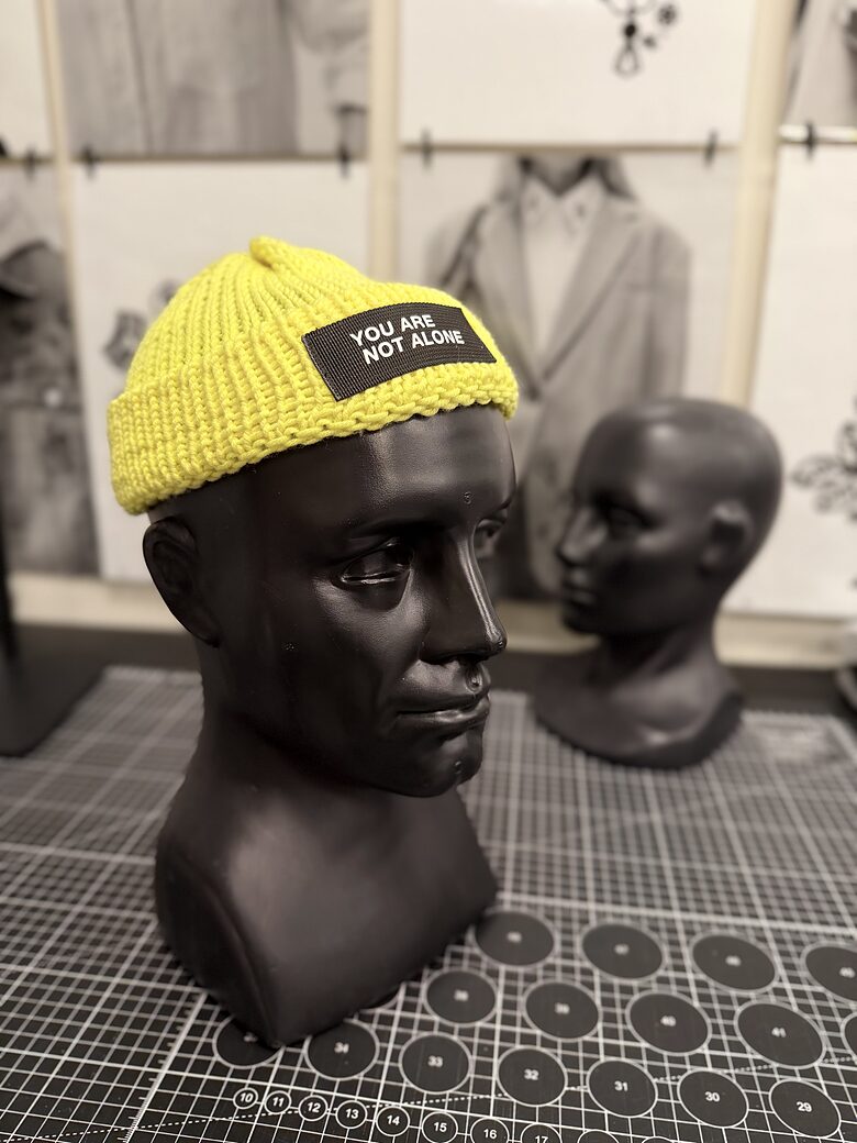 Knitted MERINO wool FISHERMAN BEANIE (S)