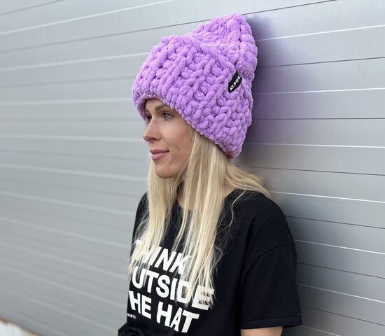 PUFFY BIG HAT | purple