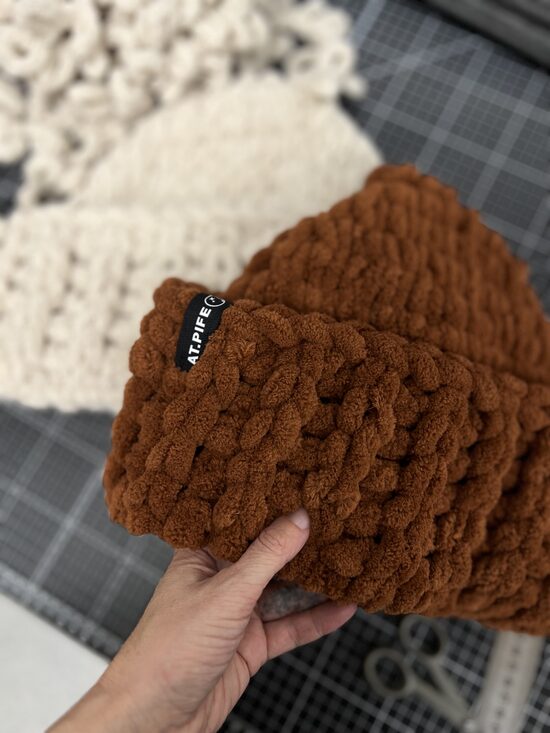 PUFFY BIG HAT | brown
