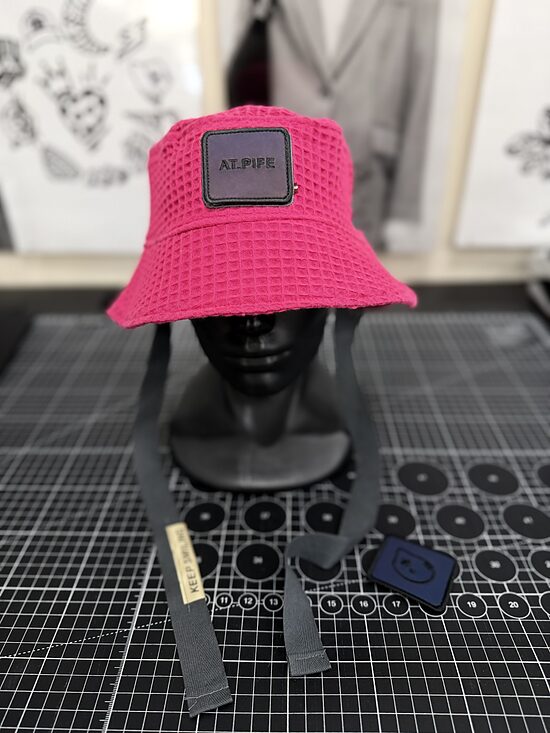 Kids COTTON BUCKET HAT / pink (XS, S)