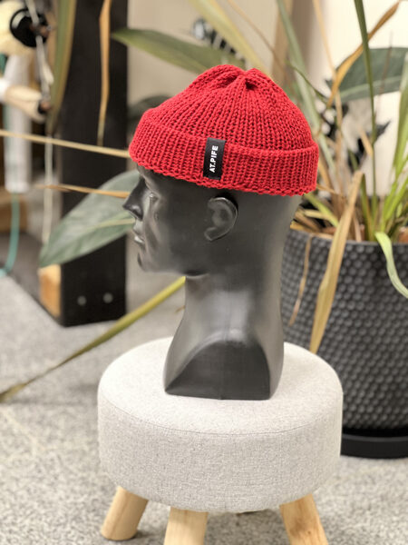 Knitted alpaca&wool FISHERMAN BEANIE whit flap | more colors