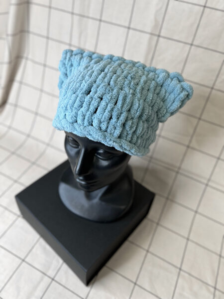 PUFFY CAT hat | Light blue IN STOCK