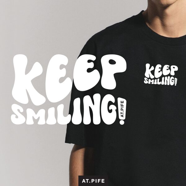 PIEGLUDINĀMS ZĪMĒJUMS / keep smiling! balts 